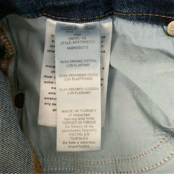 GOOD AMERICAN Cropped Jeans Indigo Blue Size 6 - Picture 11 of 16